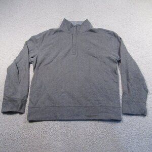 Nautica Men's 1/4 Zip Pullover Large Gray Long Sleeve Sweatshirt Casual